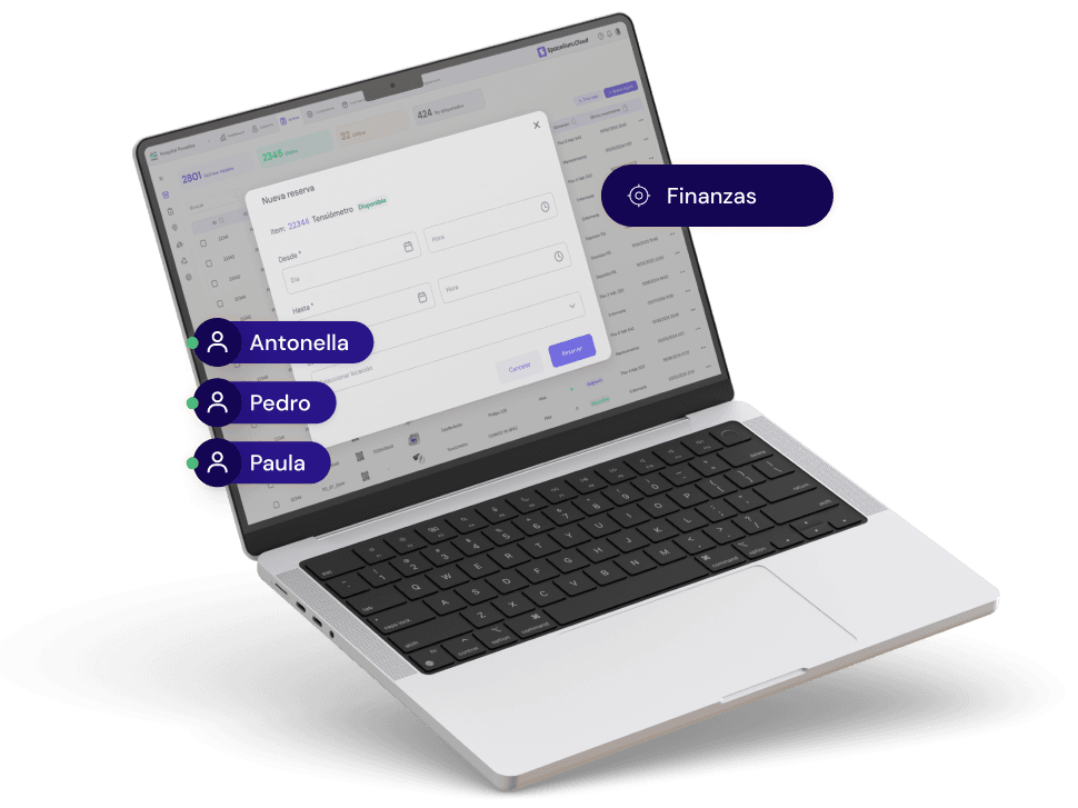 Gestioná tus espacios y activos de forma integral.