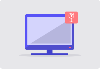 Una pantalla led, con una advetencia de fragil